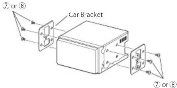 ⑦ or ⑧ Car Bracket ⑦ or ⑧