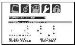 TOSHIBA 26DF56 - To clear your favorite channels: - 1