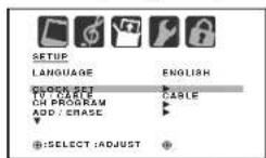TOSHIBA 26DF56 - Setting the clock - 1