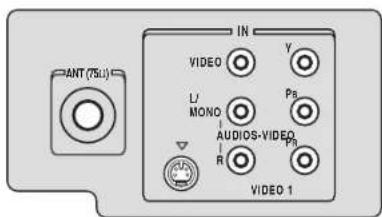 ANT (75u) IN VIDEO Y LJ MONO Pb AUDIO-VIDEO I R Pb VIDEO 1