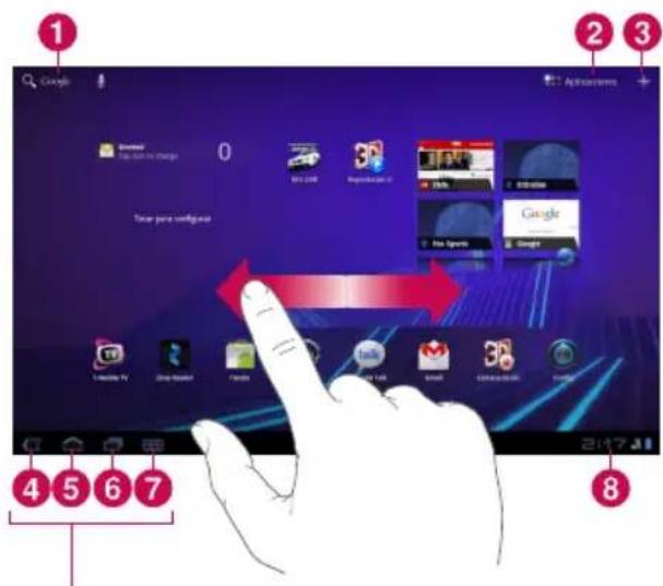 LG G-Slate - La pantalla principal y lo básico - 1