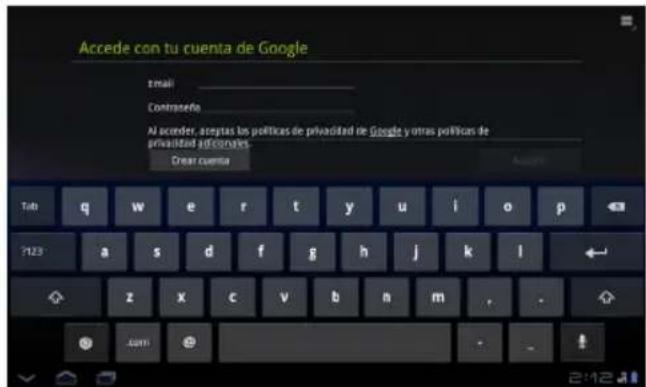 Accede con tu cuenta de Google Email: Contrasteño Al acender, aceptas los políticas de privacidad de Google y otras políticas de privacidad adiconytes. Crear cuenta Tob q w e r t y u i o p ← 2123 a s d f g h j k l ← z x c v b n m , . Japan - _