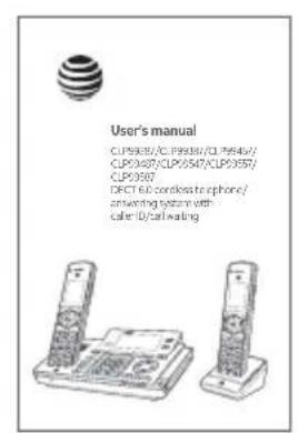 User's manual CLP9587/CLP9588/CLP954w/ CLP93497/CLP9547/CLP9357/ CLP9367/ DIRECT ED condens to telephone/ answering system with cable ID/catal waiting