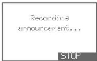 Recording announcement... STOP