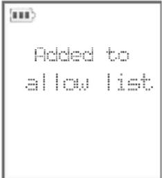 Added to allow list