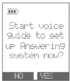 Start voice guide to set up Servering system now? NO YES
