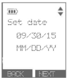 Set date 09/30/15 MM/DD/YY BACK NEXT