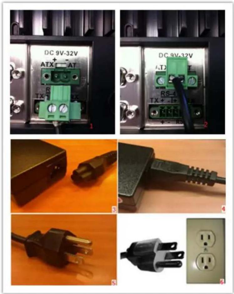 DC 9V-32V ATX+ -AT R TX - RX 1 DC 9V-32V ATX RS- TX + -1 + + - RS 2 3 4 5 6