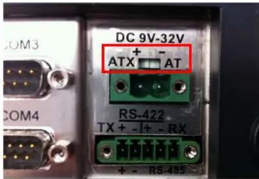 DC 9V-32V + - AT ATX RS-422 TX + - + - RX + - RS-485