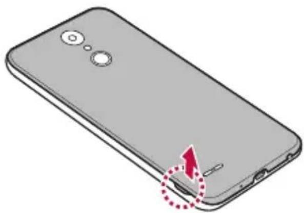 Illustration of a smartphone with a red dotted arrow pointing to the side of its screen (no text or symbols present)