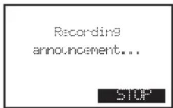 Recording announcement... STOP