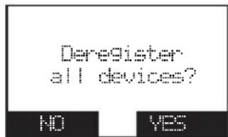 Deregister all devices? NO YES