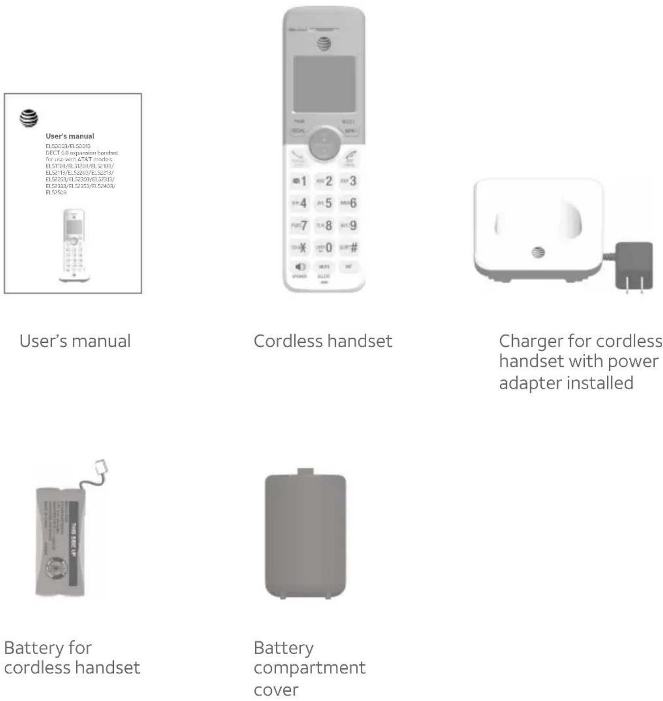 AT&T EL50003 - Parts checklist - 1