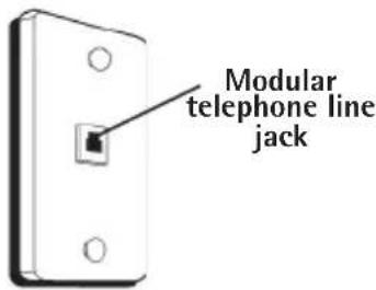 Modular telephone line jack