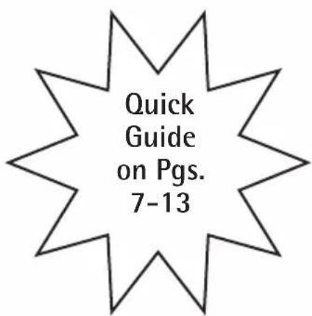 Quick Guide on Pgs. 7-13