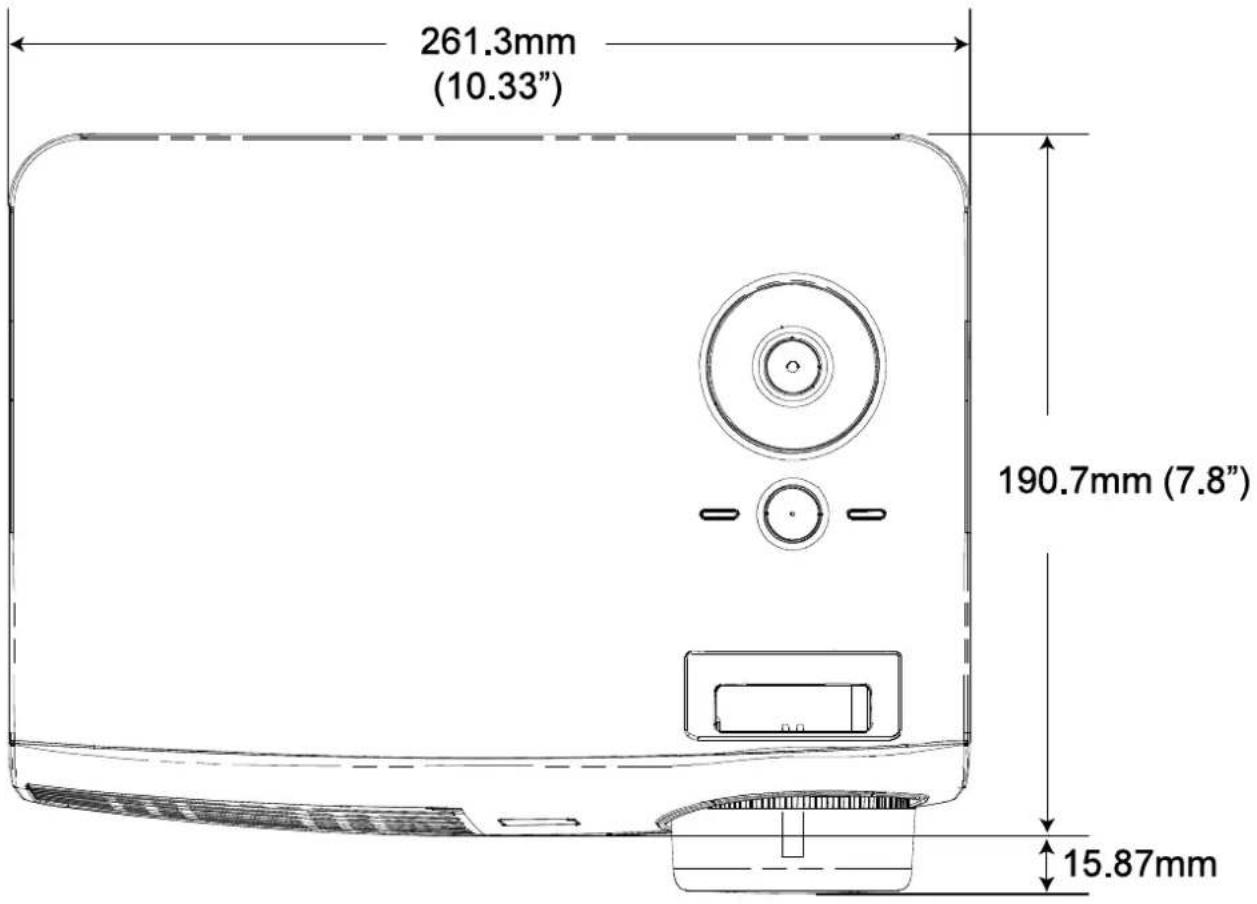 261.3mm (10.33") 190.7mm (7.8") 15.87mm