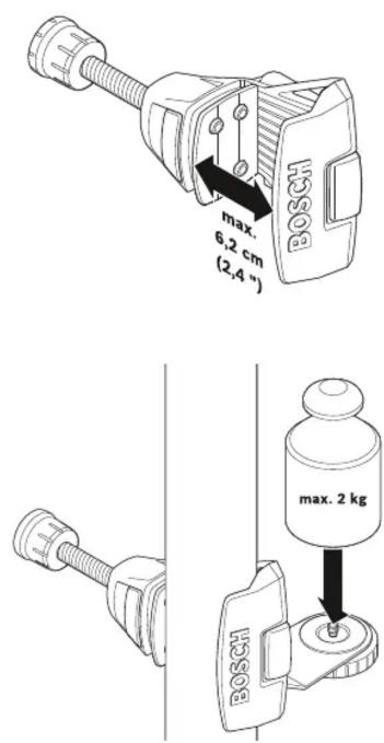 max. 6,2 cm (2,4") max. 2 kg