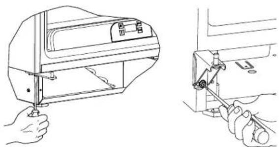 U-Line 1175WCB-13 - Remove bottom hinge: - 1