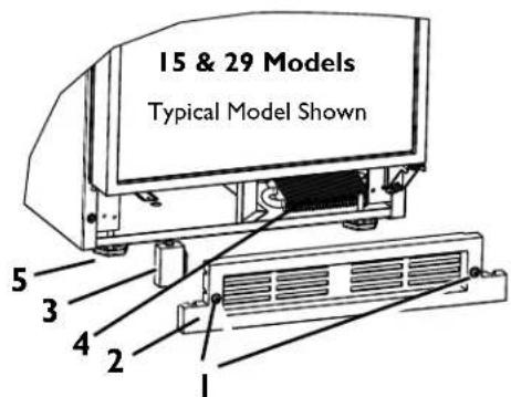 15 & 29 Models Typical Model Shown 5 3 4 2 1
