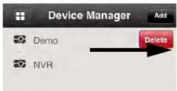 Device Manager Add Demo NVR Delete