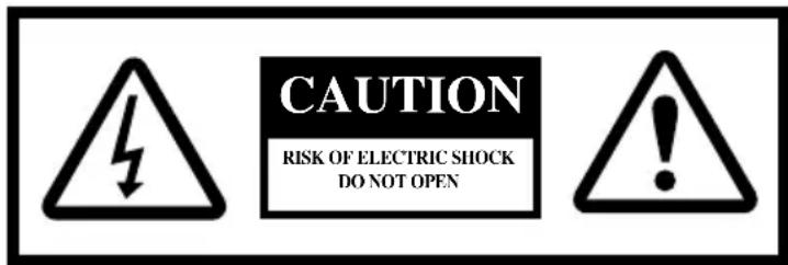 CAUTION RISK OF ELECTRIC SHOCK DO NOT OPEN