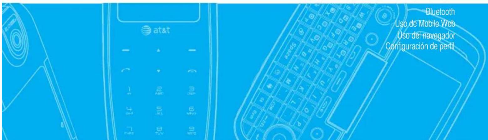 at&t Bluetooth Uso de Mobile Web Uso del navegador Configuración de perfil