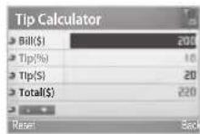 PANTECH Impact P7000 - Using tip calculator - 1