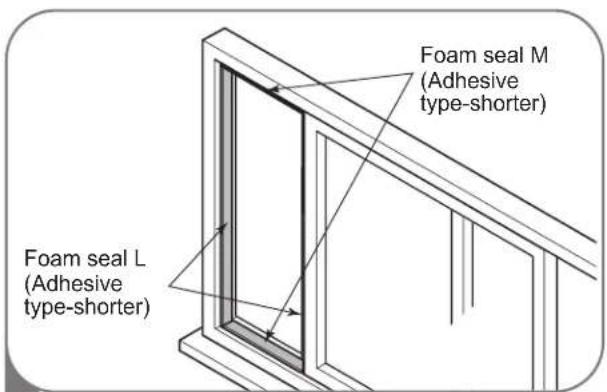Foam seal M (Adhesive type-shorter) Foam seal L (Adhesive type-shorter)