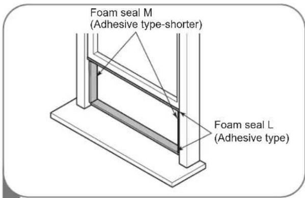 Foam seal M (Adhesive type-shorter) Foam seal L (Adhesive type)