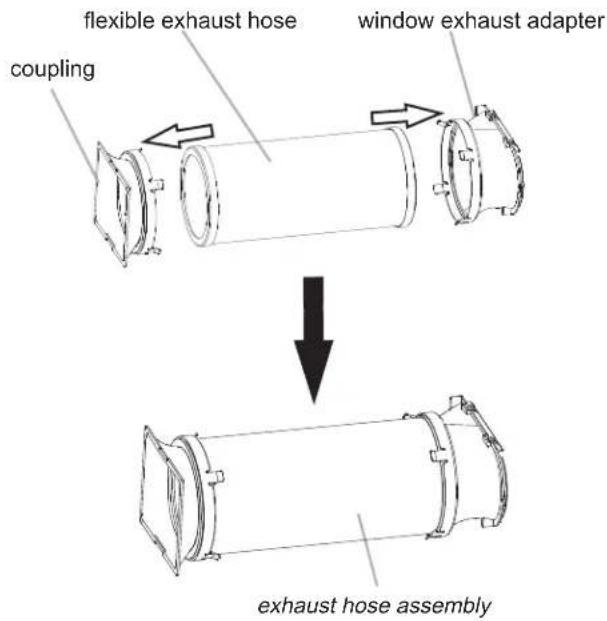 flexible exhaust hose coupling window exhaust adapter exhaust hose assembly