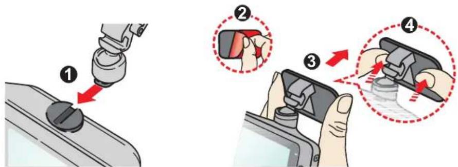 Diagram illustrating car seatbelt adjustment steps with numbered instructions and magnified views