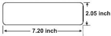 2.05 inch 7.20 inch
