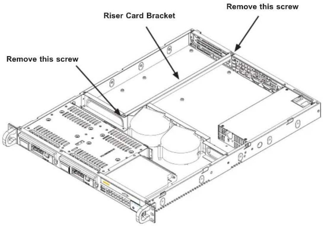 Riser Card Bracket Remove this screw Remove this screw