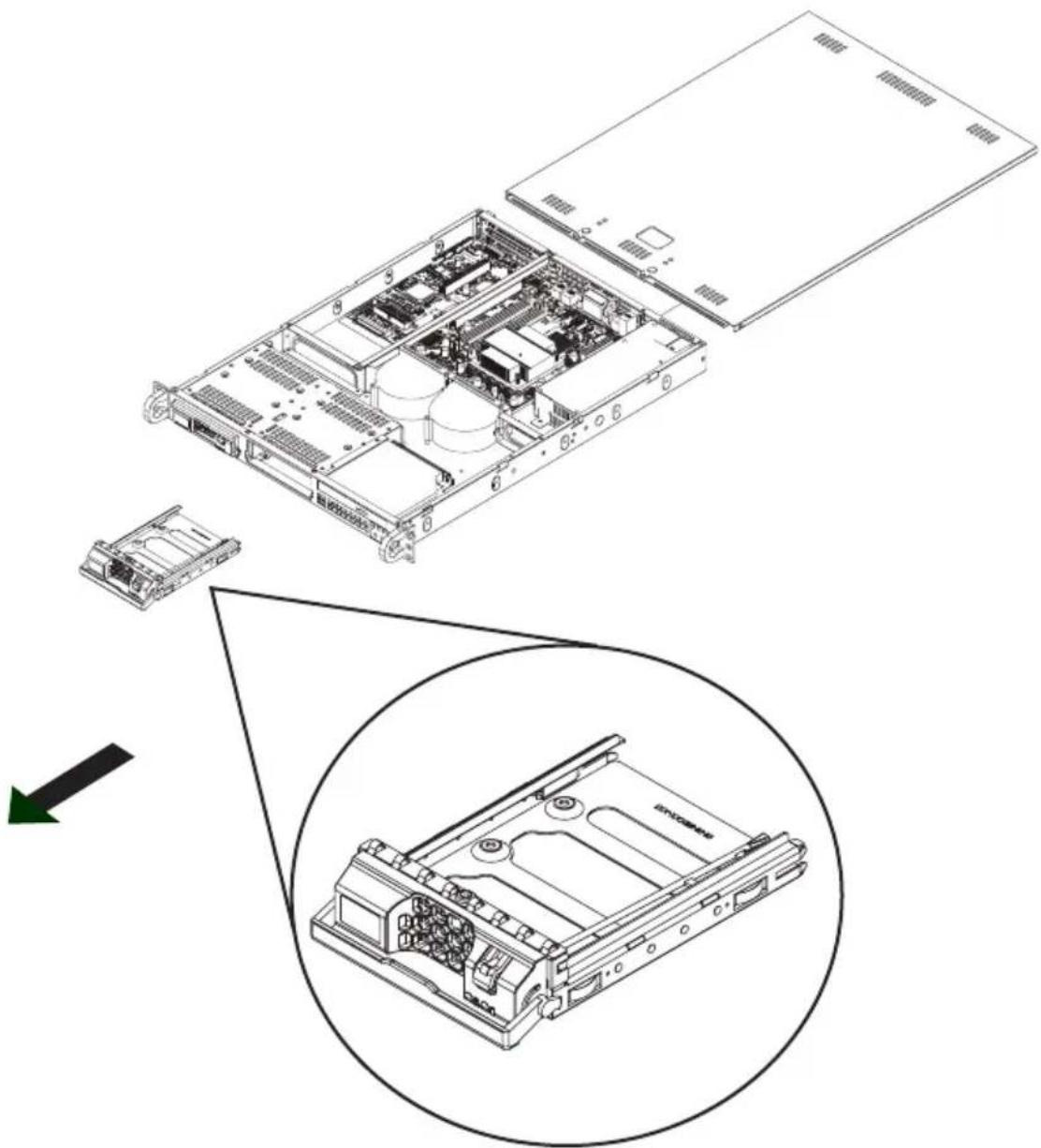 Supermicro SuperChassis SC811 - 4-4 Removing and Installing Hard Drives - 1