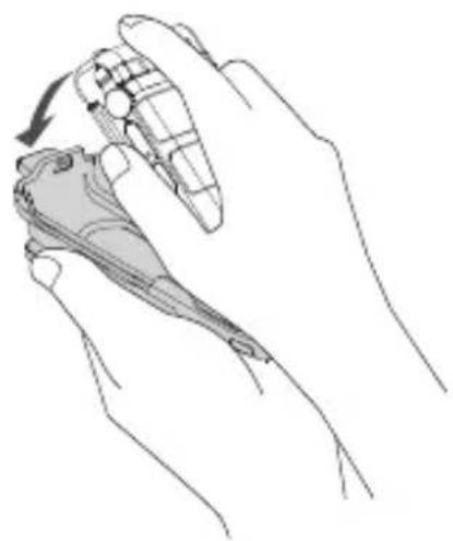 SANYO Pro-700 - Attaching the phone to the holster - 1