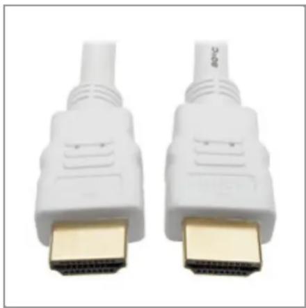 Close-up of two white DVI connectors with gold connector, no visible text or symbols