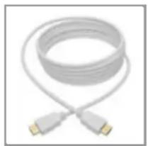 Coiled white cable with two USB connectors (no text or symbols visible)