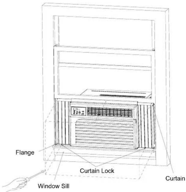 Flange Window Sill Curtain Lock Curtain