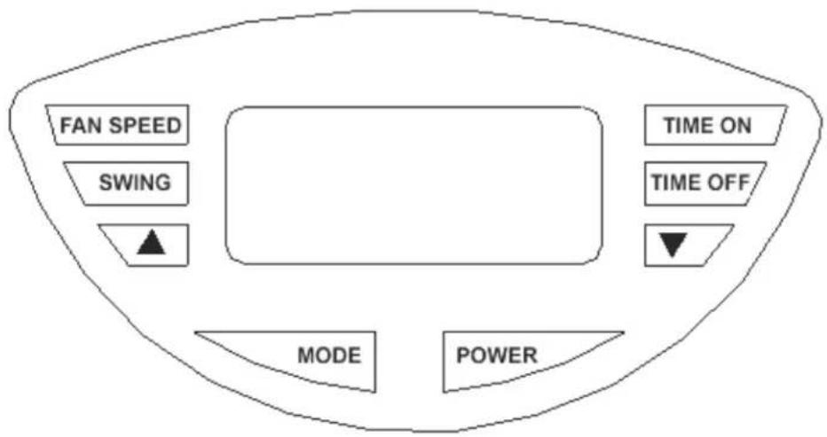 FAN SPEED SWING TIME ON TIME OFF MODE POWER