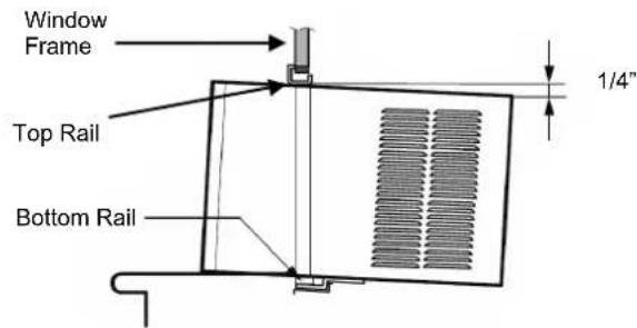 Window Frame Top Rail Bottom Rail 1/4"