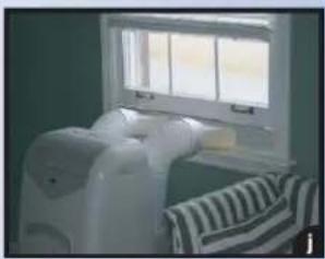 Interior view of a room with a white robotic arm and striped fabric, no visible text or symbols