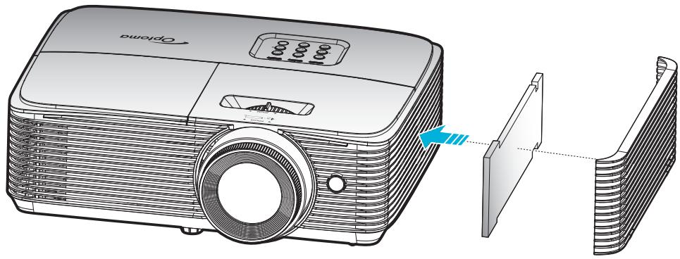 OPTOMA HD30LV - Installer et nettoyer le filtre à poussière - 1