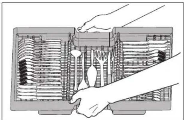 FRIGIDAIRE FGID2479S - Loading the Cutlery Tray - 1