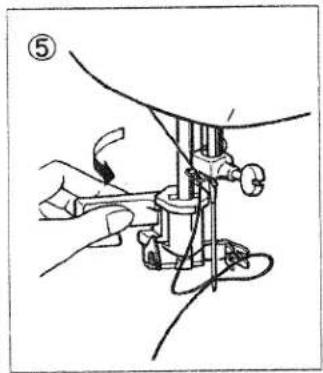 White W979 - USING AUTOMATIC NEEDLE THREADER (Model 979, 972 only) - 4