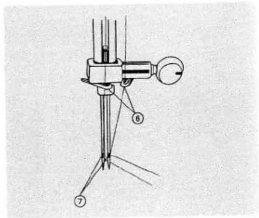 Technical diagram of a mechanical device with numbered parts labeled 6, 7, and 8