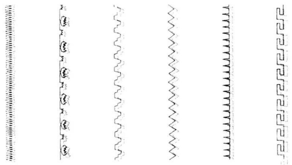 White W1065 - TWIN NEEDLE DESIGNS ONLY THE ONES ILLUSTRATED IN BLACK - 1