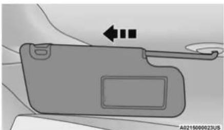 RAM Chassis Cab (2022) - "Slide-On-Rod" Features Of Sun Visor — If Equipped - 1