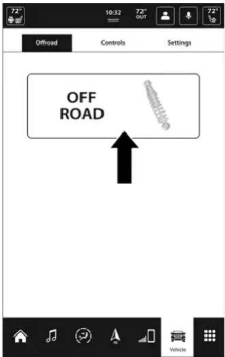 72° 10:32 72° OUT 72° Offroad Controls Settings OFF ROAD