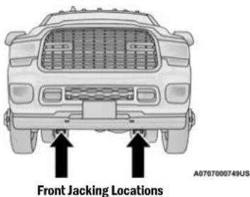 Front Jacking Locations A0707000749US