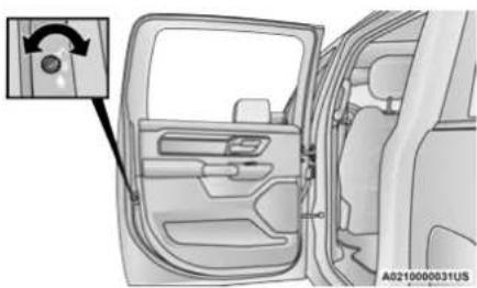 RAM Chassis Cab (2022) - CHILD-PROTECTION DOOR LOCK — IF EQUIPPED - 1